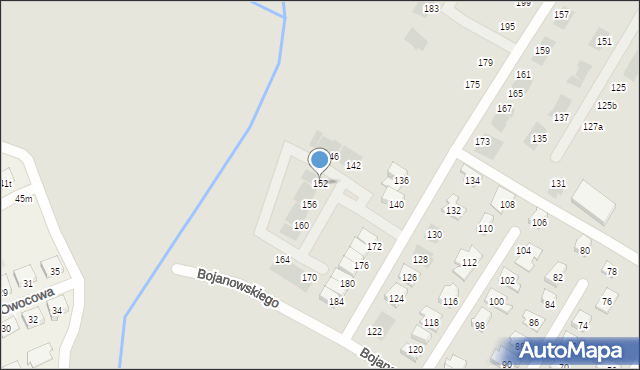 Leszno, Bojanowskiego Edmunda, 152, mapa Leszno