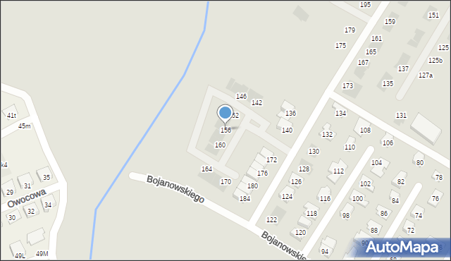 Leszno, Bojanowskiego Edmunda, 156, mapa Leszno