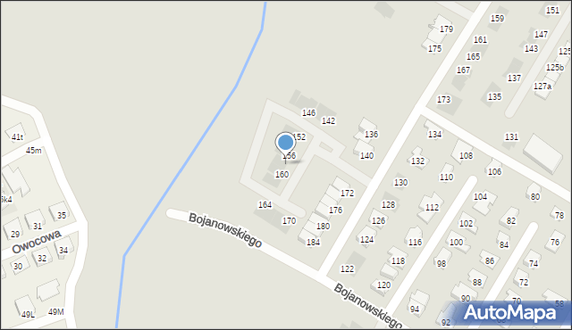 Leszno, Bojanowskiego Edmunda, 158, mapa Leszno