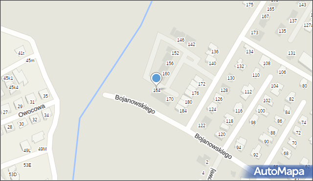 Leszno, Bojanowskiego Edmunda, 164, mapa Leszno