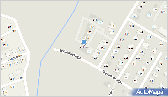 Leszno, Bojanowskiego Edmunda, 166, mapa Leszno