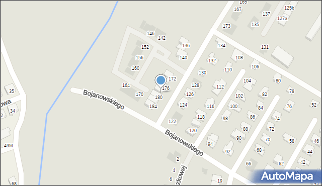 Leszno, Bojanowskiego Edmunda, 178, mapa Leszno