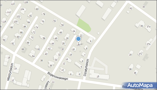 Leszno, Bojanowskiego Edmunda, 20, mapa Leszno