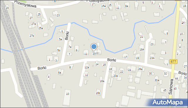 Leżajsk, Borki, 13, mapa Leżajsk