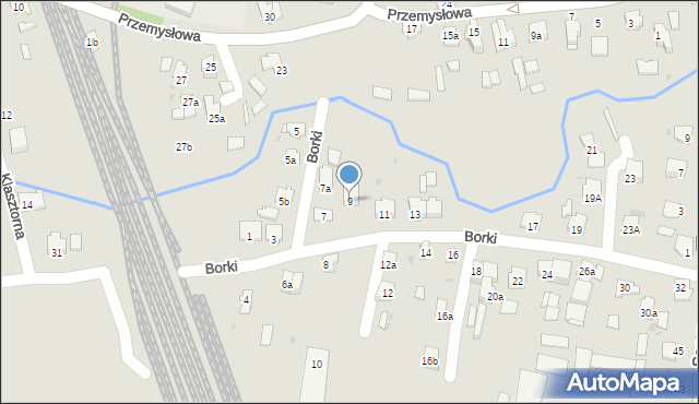 Leżajsk, Borki, 9, mapa Leżajsk