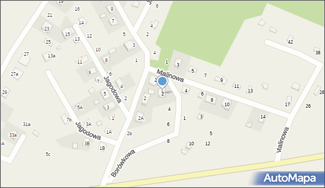 Ligota, Borówkowa, 2, mapa Ligota