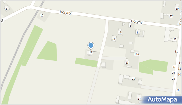 Lipce Reymontowskie, Boryny, 18, mapa Lipce Reymontowskie