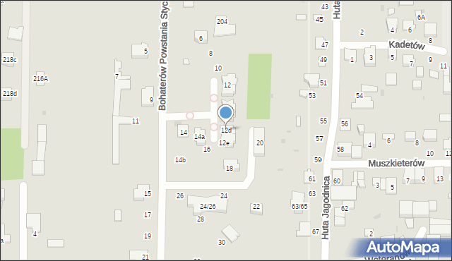 Łódź, Bohaterów Powstania Styczniowego, 12d, mapa Łodzi