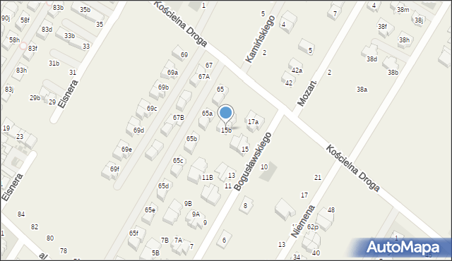 Łomianki Dolne, Bogusławskiego Wojciecha, 15b, mapa Łomianki Dolne