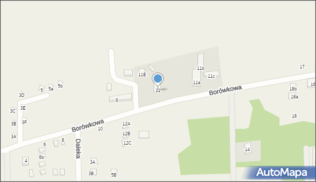 Lubiatowo, Borówkowa, 11, mapa Lubiatowo