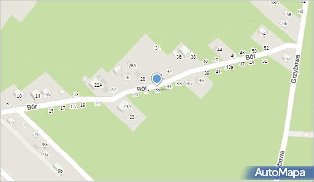 Lublin, Bór, 29, mapa Lublina