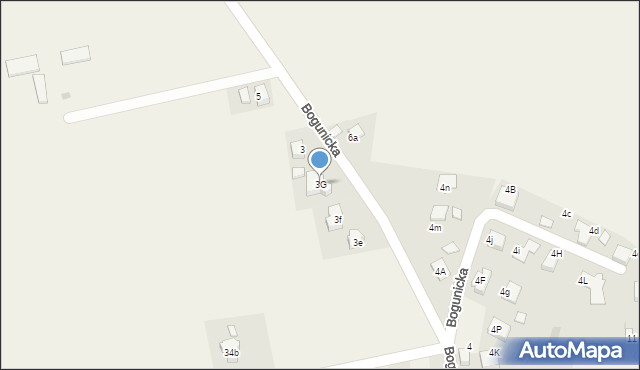 Lyski, Bogunicka, 3G, mapa Lyski