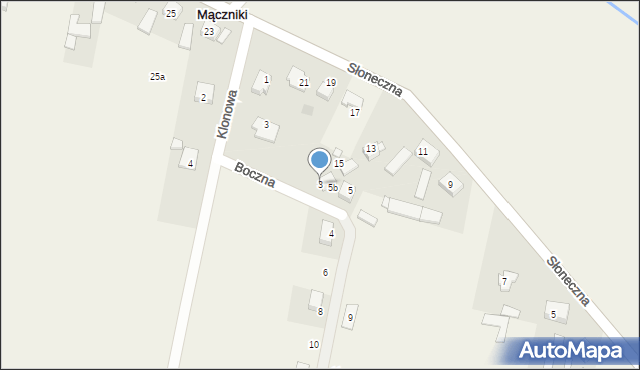 Mączniki, Boczna, 3, mapa Mączniki