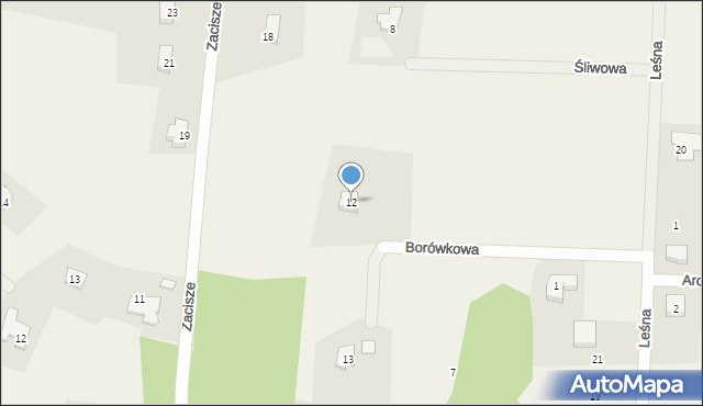 Marcinowice, Borówkowa, 12, mapa Marcinowice