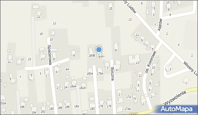 Marklowice, Boczna, 3, mapa Marklowice