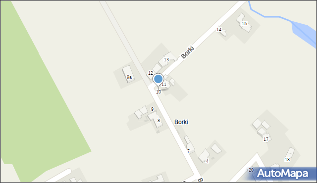 Mechnica, Borki, 10, mapa Mechnica