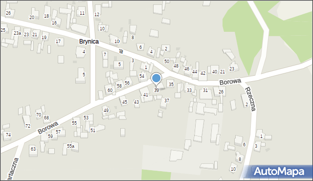 Miasteczko Śląskie, Borowa, 39, mapa Miasteczko Śląskie