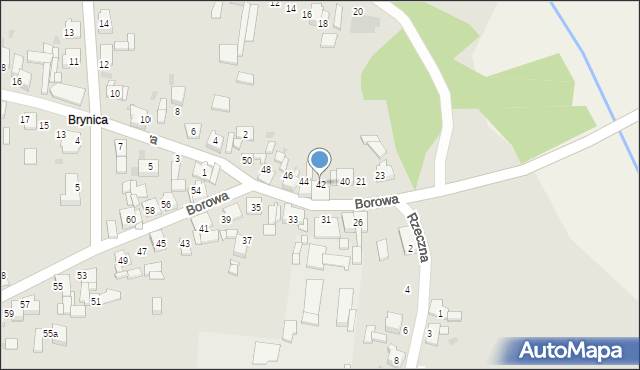 Miasteczko Śląskie, Borowa, 42, mapa Miasteczko Śląskie