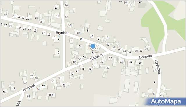 Miasteczko Śląskie, Borowa, 54, mapa Miasteczko Śląskie