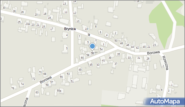 Miasteczko Śląskie, Borowa, 56, mapa Miasteczko Śląskie