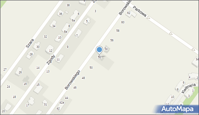 Michałowice-Wieś, Borowskiego Tadeusza, 52, mapa Michałowice-Wieś