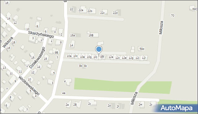 Mielec, Boguszewskiej, 10k, mapa Mielca