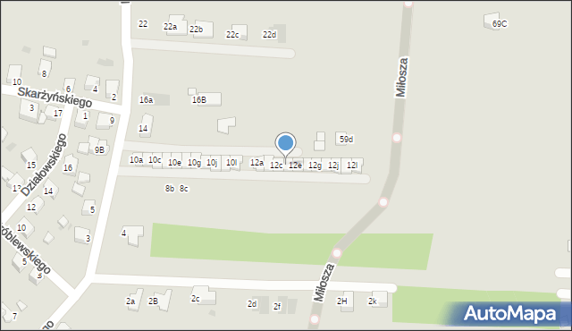 Mielec, Boguszewskiej, 12d, mapa Mielca