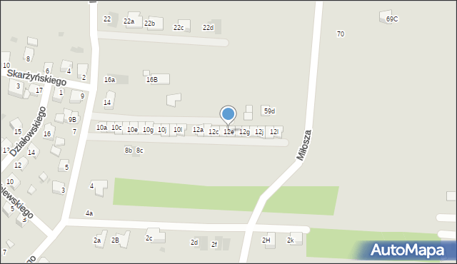 Mielec, Boguszewskiej, 12e, mapa Mielca