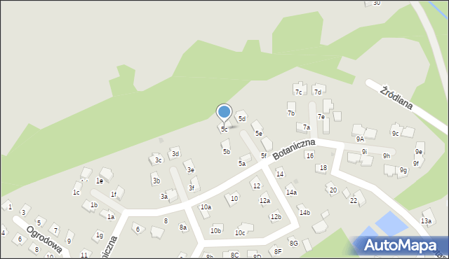 Mikołów, Botaniczna, 5c, mapa Mikołów