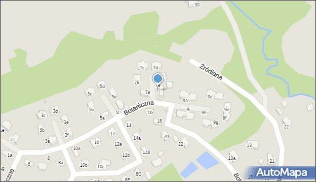 Mikołów, Botaniczna, 7f, mapa Mikołów