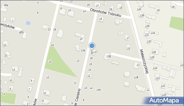 Mińsk Mazowiecki, Bohaterów Monte Cassino, 20, mapa Mińsk Mazowiecki