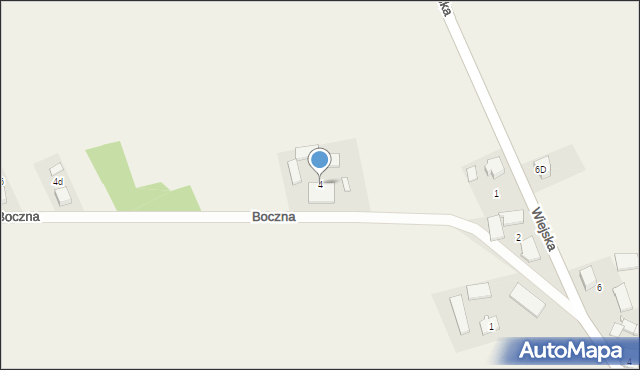 Molna, Boczna, 4, mapa Molna