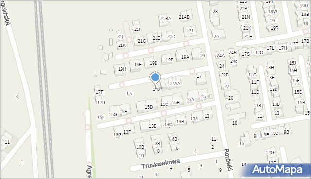 Mysiadło, Borówki, 17b, mapa Mysiadło