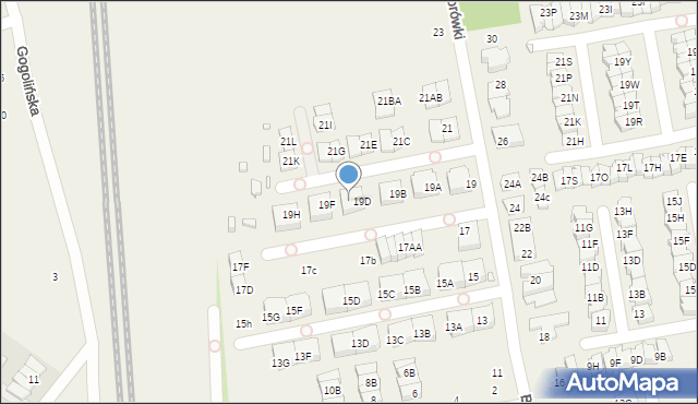 Mysiadło, Borówki, 19E, mapa Mysiadło