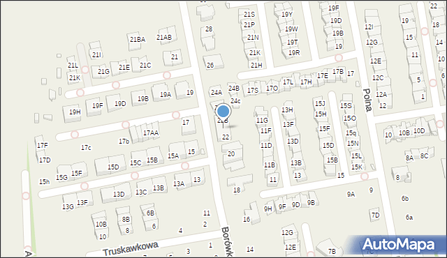 Mysiadło, Borówki, 22A, mapa Mysiadło