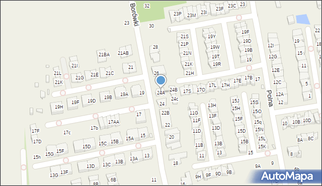 Mysiadło, Borówki, 24A, mapa Mysiadło