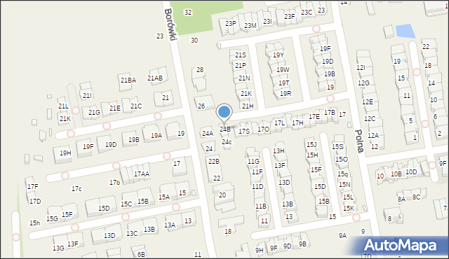 Mysiadło, Borówki, 24B, mapa Mysiadło