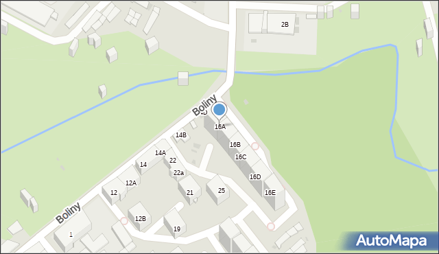 Mysłowice, Boliny, 16A, mapa Mysłowice