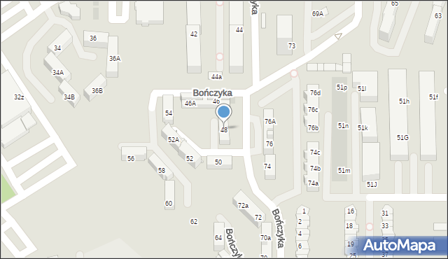 Mysłowice, Bończyka Norberta, ks., 48, mapa Mysłowice