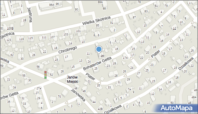 Mysłowice, Bohaterów Getta, 22, mapa Mysłowice