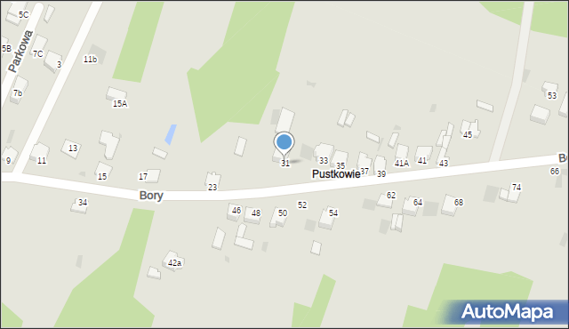 Myszków, Bory, 31, mapa Myszków