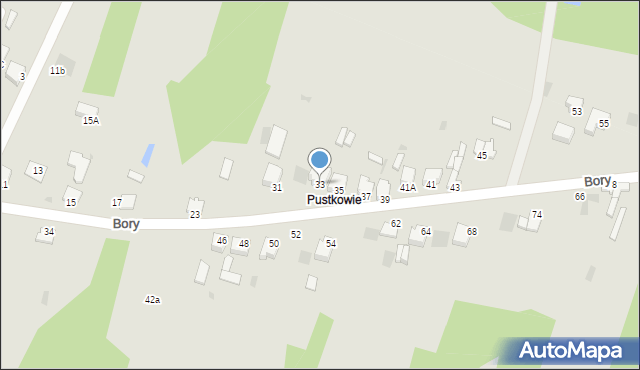 Myszków, Bory, 33, mapa Myszków