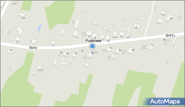 Myszków, Bory, 54, mapa Myszków