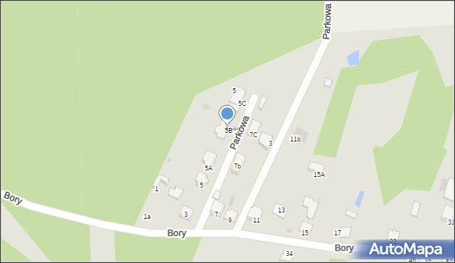 Myszków, Bory, 5B, mapa Myszków