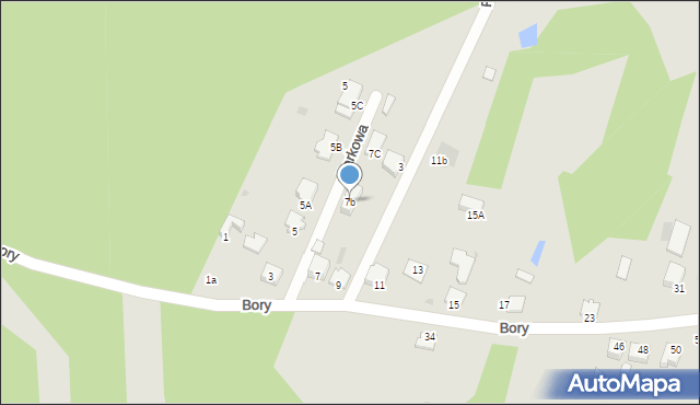 Myszków, Bory, 7b, mapa Myszków