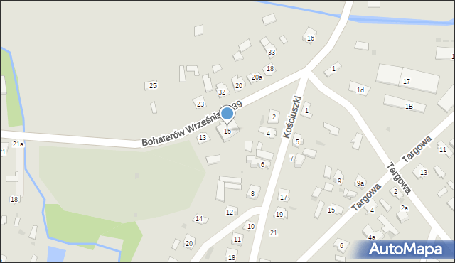 Narol, Bohaterów Września 1939, 15, mapa Narol