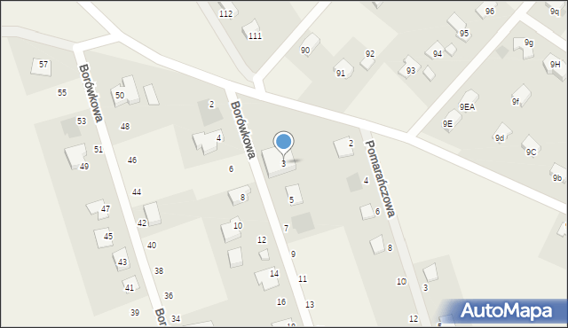 Niekłonice, Borówkowa, 3, mapa Niekłonice