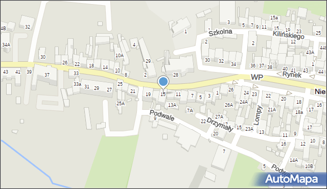 Niemodlin, Bohaterów Powstań Śląskich, 15, mapa Niemodlin
