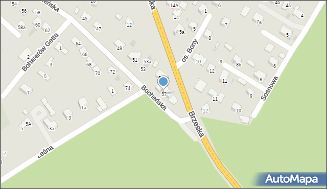 Niepołomice, Bocheńska, 57, mapa Niepołomice