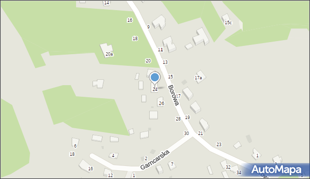 Nowa Dęba, Borowa, 24, mapa Nowa Dęba